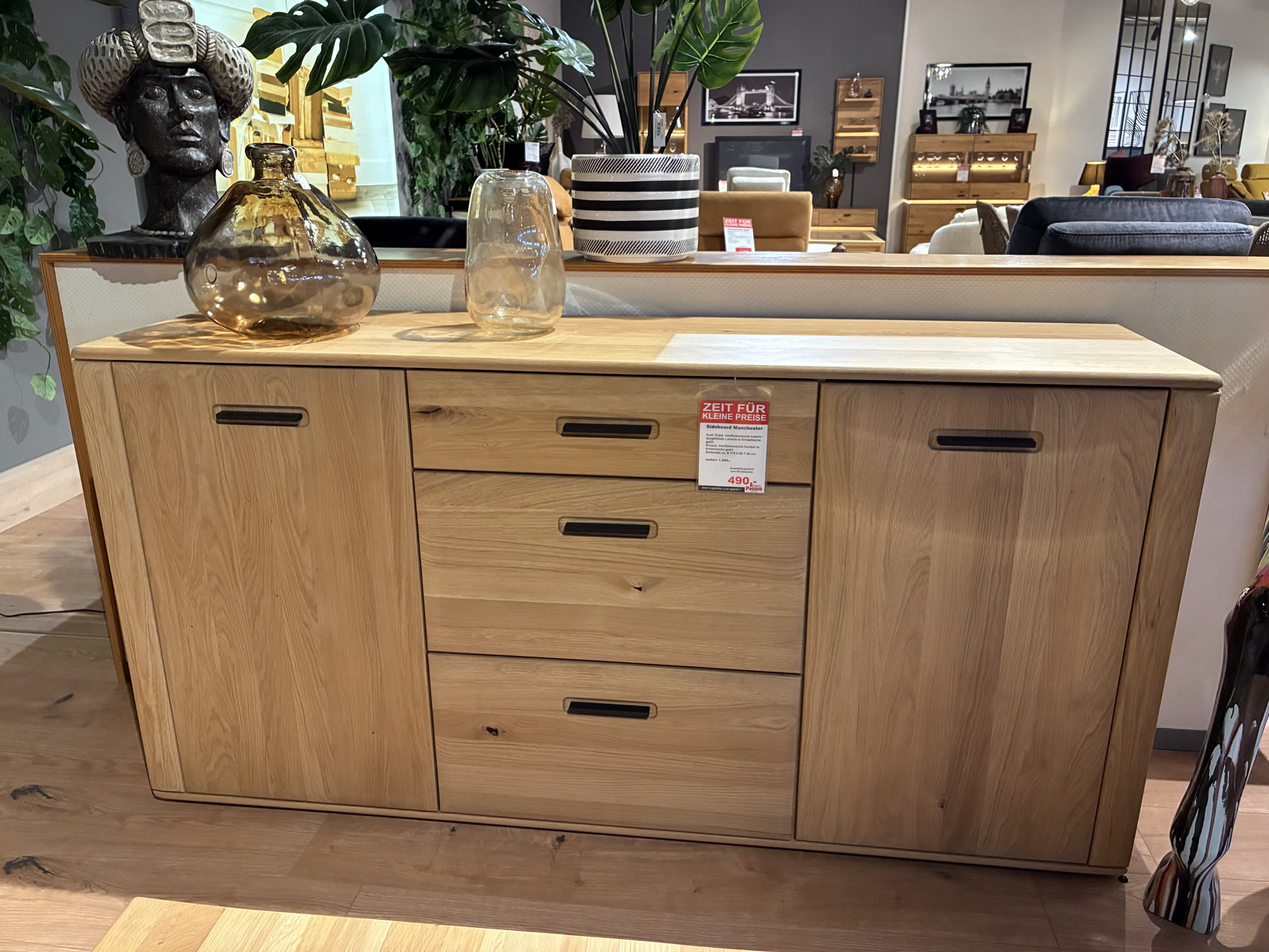 Massivholz-Sideboard Manchester