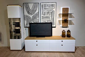 Wohnwand Mailand in Wildeiche - Soft White